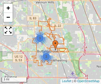 Area schools map